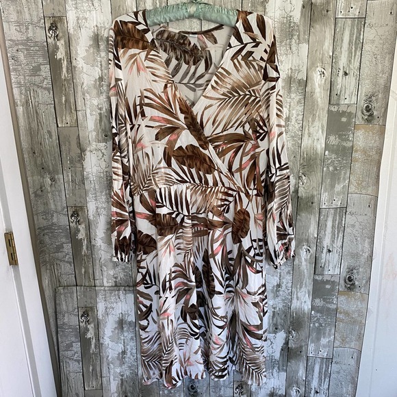 old navy brown floral dress Old Navy | Dresses | Old Navy Brown Floral Long Sleeve Faux Wrap Dress L